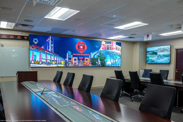 painel de LED para uso corporativo