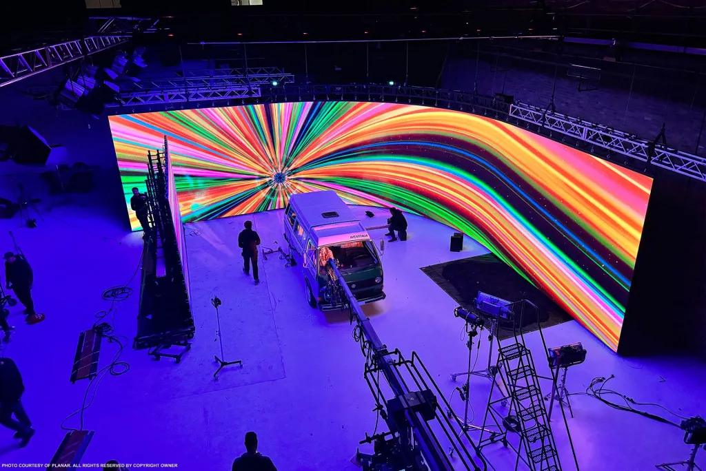 Aplicação Painel de LED Produção Virtual LEYARD