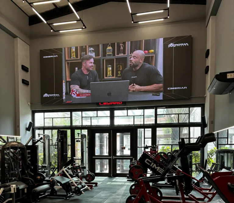 Painel de LED para academia