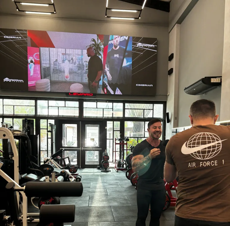 Painel de LED para academia